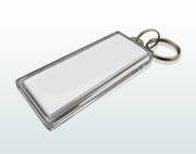 Clear plastic key-fob