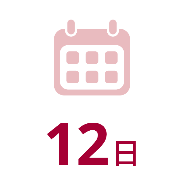 有給休暇平均取得日数 12日